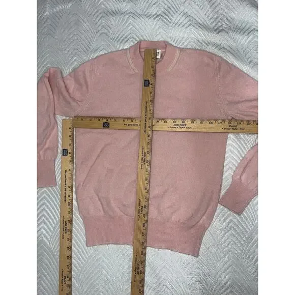 27 Miles Women Cashmere Sweater Size S Pink 100% Cashmere Soft Luxury